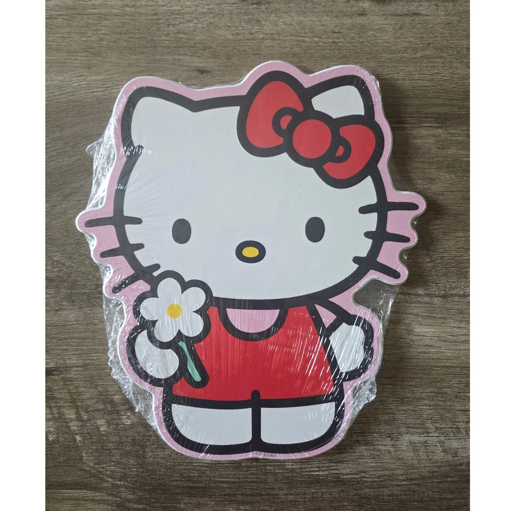 Sanrio Hello Kitty Premium Wood Wall Decor Kids Room Sign Made in USA 11"